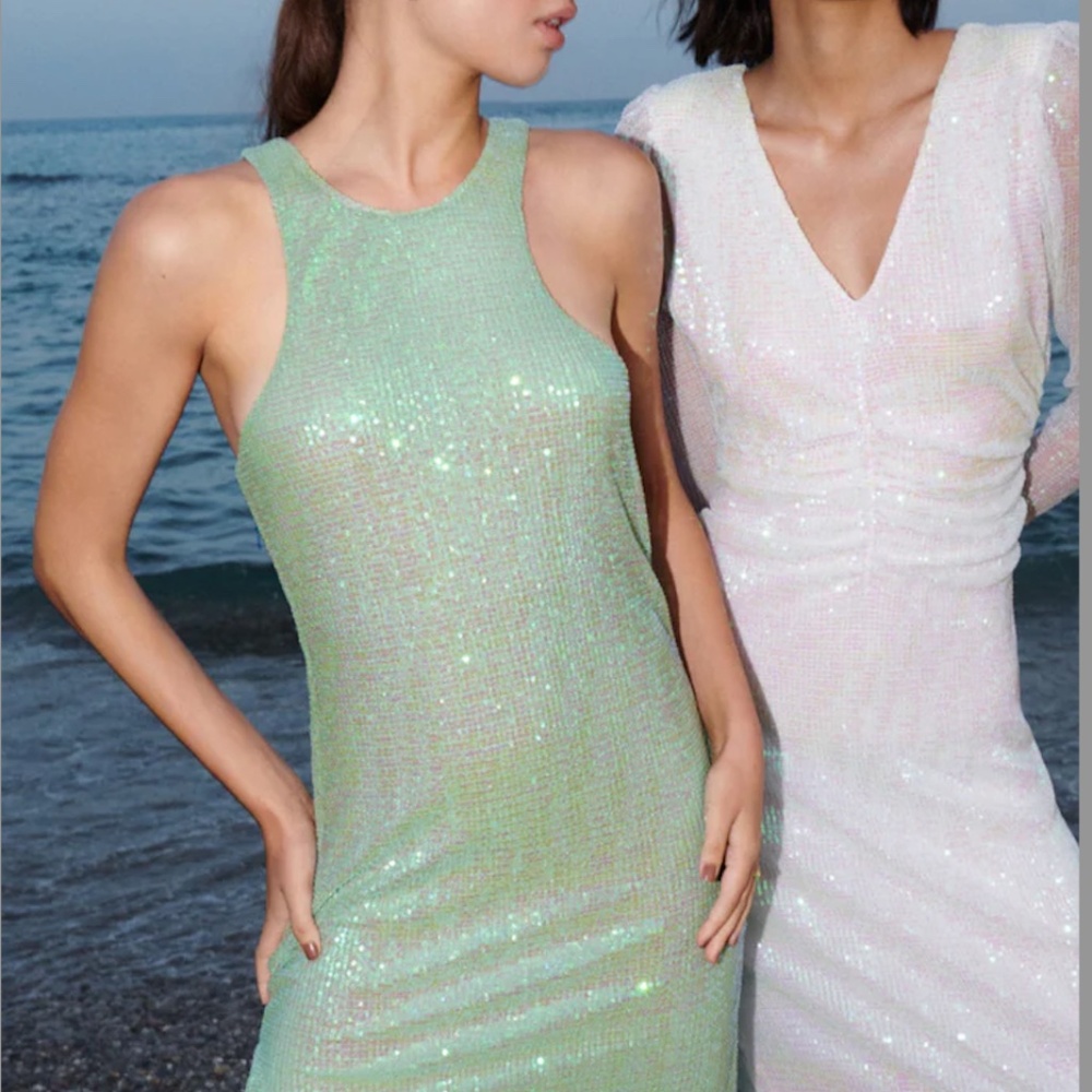 By TiMO Green Sequin Maxi Dress